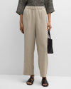 Eileen Fisher Wide Leg Organic Linen Ankle Pants In Seafoam