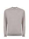 Paolo Pecora Round-neck Long-sleeve Sweater In Gray