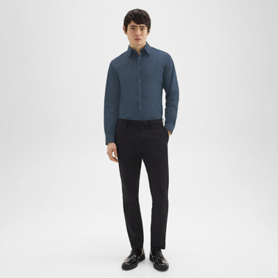 Theory Zaine Pant In Stretch Cotton In Black