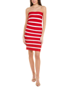 Gracia Striped Bodycon Skirt In Red