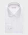 Stefano Ricci Men's Cotton Tonal Stripe Dress Shirt In White
