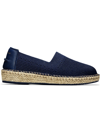 Cole Haan Cloudfeel Womens Leather Trim Slip On Espadrilles In Blue