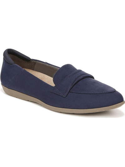 Dr. Scholl's Shoes Emilia Womens Faux Suede Slip-on Loafers In Blue