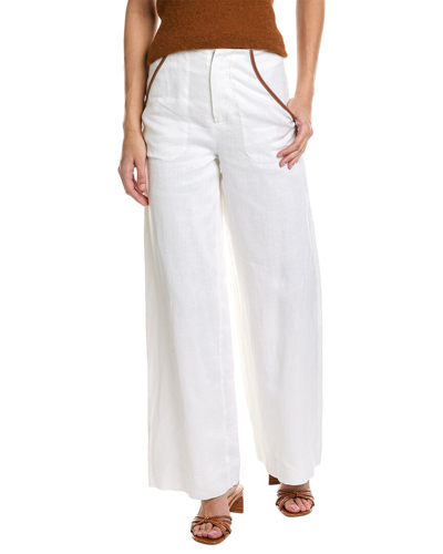 Staud Park Linen Pant In White