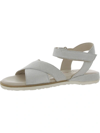 Amalfi By Rangoni Bice Womens Leather Cushioned Ankle Strap In White