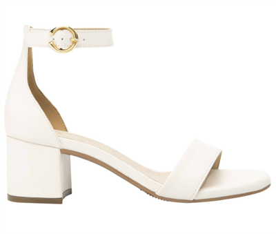 Flexi Ankle Strap Dress Sandals In White