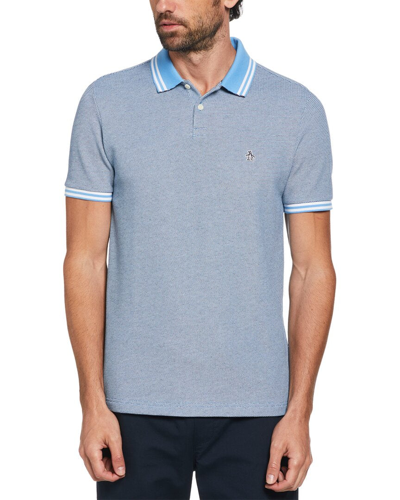 Original Penguin Pique Birdseye Polo Shirt In Blue