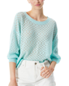 ALICE AND OLIVIA SAFFI EASY POINTELLE CASHMERE-BLEND PULLOVER