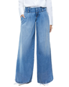 ALICE AND OLIVIA ANDERS LO-RISE PLEATED WIDE LEG JEAN