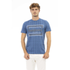 Baldinini Trend Blue Cotton T-shirt In Blue