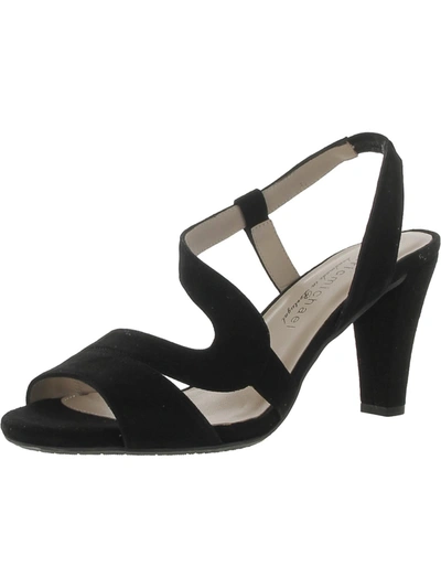 Eric Michael Scarlett 005 Womens Suede Strappy Heels In Black