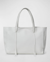 Callista Iconic Medium Stitched Tote Bag, Perissa Matte In White