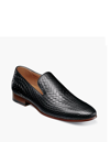 STACY ADAMS WILTON PLAIN TOE SLIP ON SHOE IN BLACK