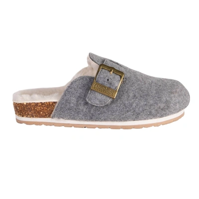 Cloud Nine Sheepskin Shirley Scuff 2 Indoor/outdoor In Grey