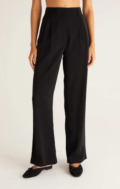 Z Supply Lucy Twill Pants In Black