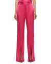 Alice And Olivia Jody High Waisted Front Slit Pant In Pink