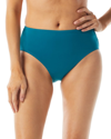 Coco Contours Onyx High Waist Bikini Bottom In Green