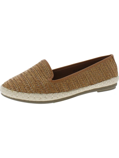 Crepuscolo Womens Woven Slip On Loafers In Brown