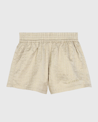 Givenchy Kids' Girls Golden Shimmer 4g Jacquard Shorts