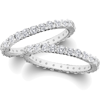 Pompeii3 2ct Matching Diamond Eternity Wedding 14k Ring Set In Multi