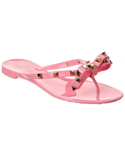 Valentino Garavani Rockstud Thong Sandals In Pink