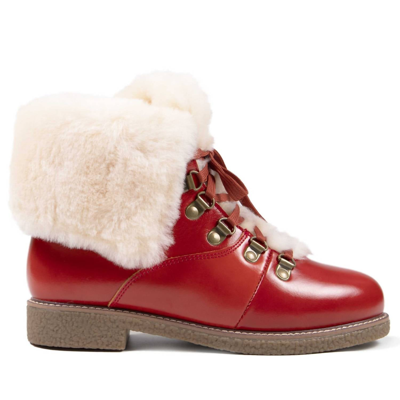 Cloud Nine Sheepskin Autumn Comfy Boots In Red