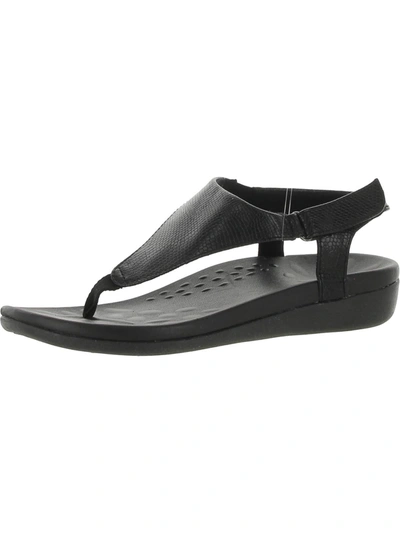 Megnya Womens Adjustable Thong Sandals In Black