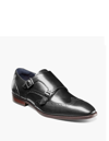 STACY ADAMS KARSON WINGTIP DOUBLE MONK STRAP IN BLACK