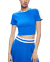 ALICE AND OLIVIA CINDY CLASSIC CROPPED T-SHIRT