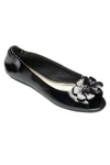 Lindsay Phillips Kate Peep Toe In Black Patent In Black