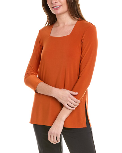 Joseph Ribkoff Square Neck Top In Tandoori In Orange