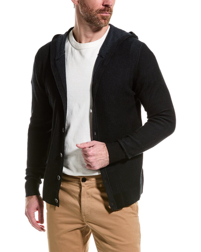 Raffi Hooded Cardigan In Black