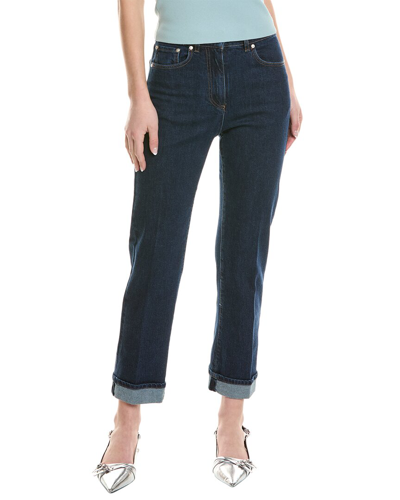 Peserico Dark Indigo Straight Jean In Blue