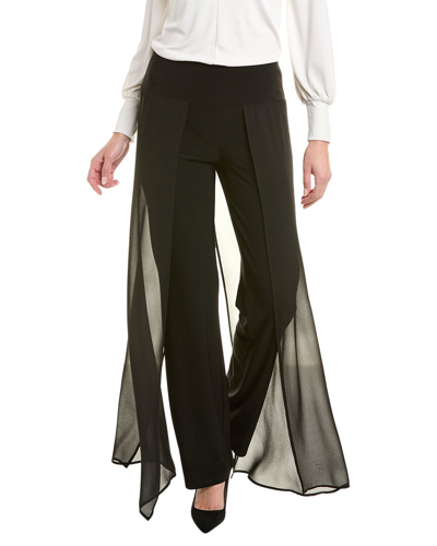 Joseph Ribkoff Chiffon Overlay Pant In Black