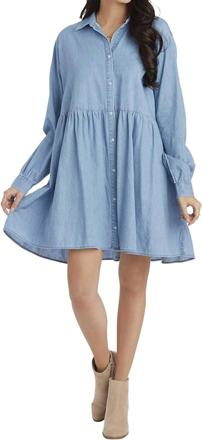 Mudpie Selena Tiered Dress In Blue