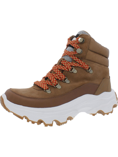 Sorel Womens Leather Sneaker Hiking Boots In Brown