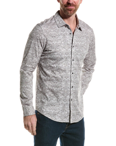 Raffi Space Dye Shirt In Grey