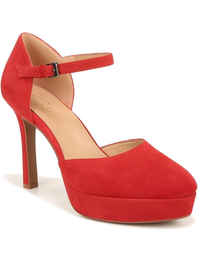 Naturalizer Crissy Womens Padded Insole Stilettos Platform Heels In Red
