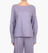 LIVIANA CONTE BOAT NECK CASHMERE SHIRT IN LAVENDER