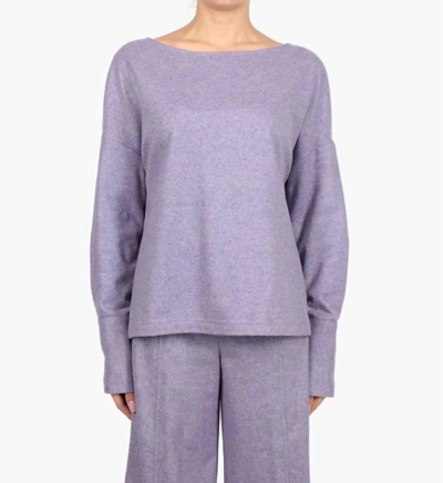 Liviana Conte Boat Neck Cashmere Shirt In Lavender In Purple