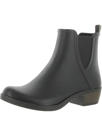 Lucky Brand Bunita Womens Waterproof Ankle Rain Boots In Black