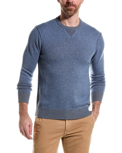 Raffi Wool & Cashmere-blend Crewneck Sweater In Blue