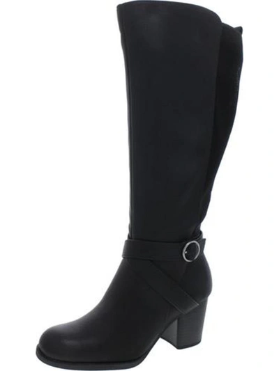 Soul Naturalizer Womens Faux Leather Tall Knee-high Boots In Black