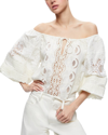 ALICE AND OLIVIA ALTA EMBROIDERED BLOUSE