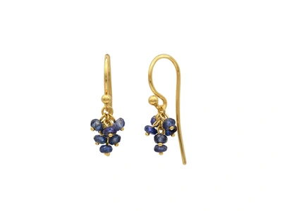 Gurhan Boucle Gold Earrings In Sapphire In Blue
