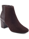 Easy Spirit Tamara Womens Leather Zip-up Ankle Boots In Red