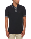 Original Penguin Earl Organic Cotton Mesh Polo In Blue