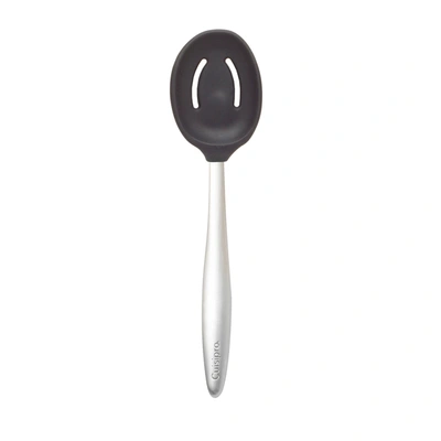 Cuisipro 8-inch Silicone Piccolo Slotted Spoon, Black