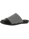 Bernie Mev Rivera Womens Leather Slip-on Mules In Silver