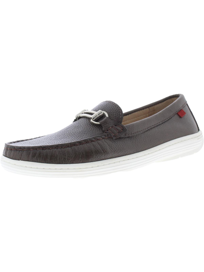 Marc Joseph Womens Leather Slip On Loafers In Grey